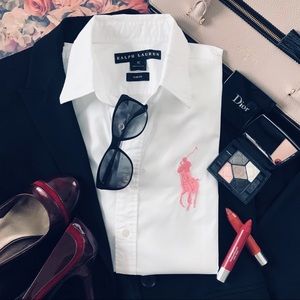 Ralph Lauren - women’s slim button down - Size 10